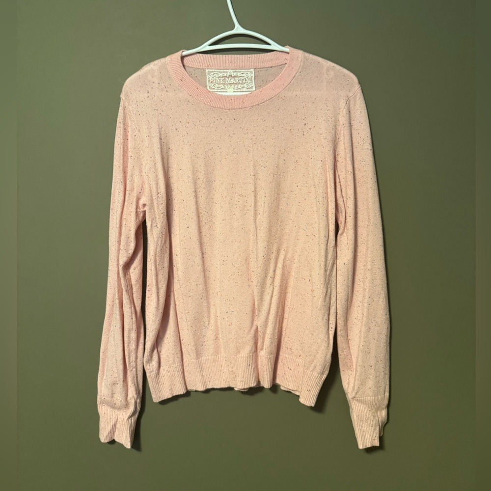 Pink Martini Pink Confetti Knit Sweater Size S